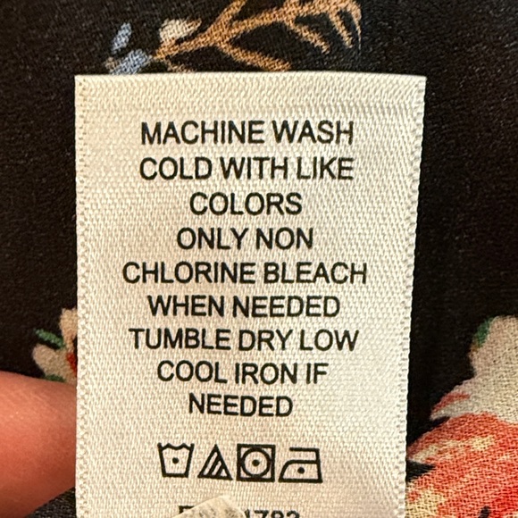 Maurices Multi Colored Floral Black Kimono with Tassels OS - Picture 10 of 11